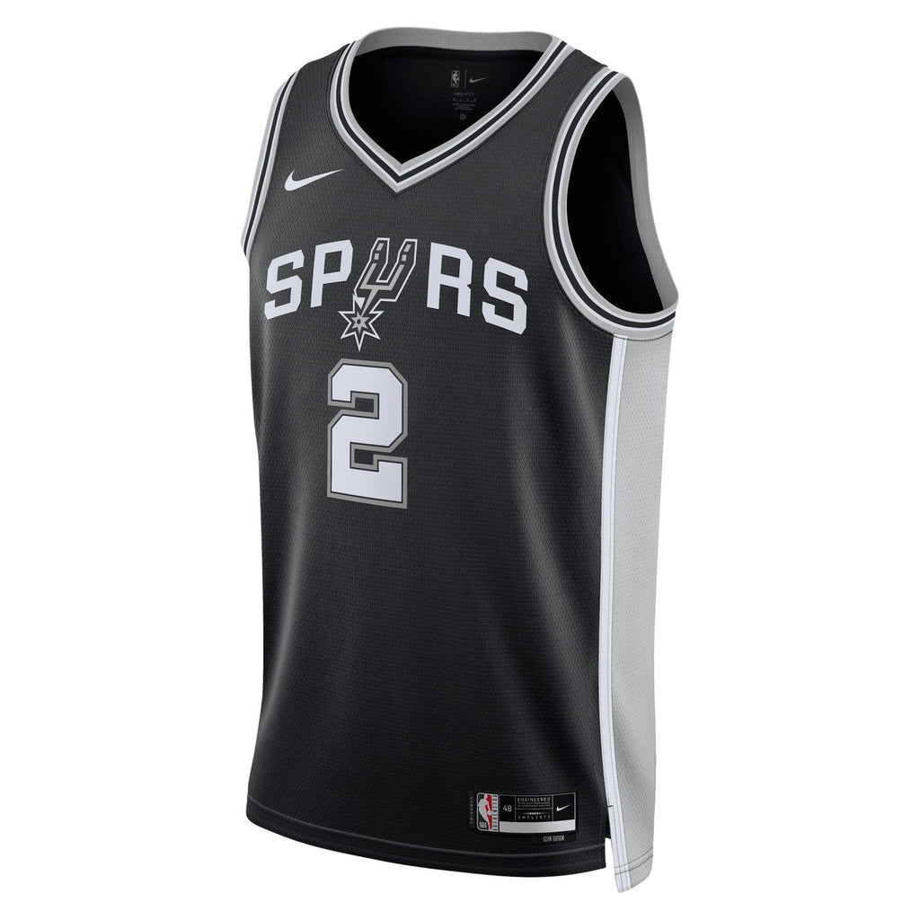 San Antonio Spurs Nike Icon Edition Swingman Jersey NBA 2025 First Round Draft Pick - Black - Dylan Harper - Unisex product