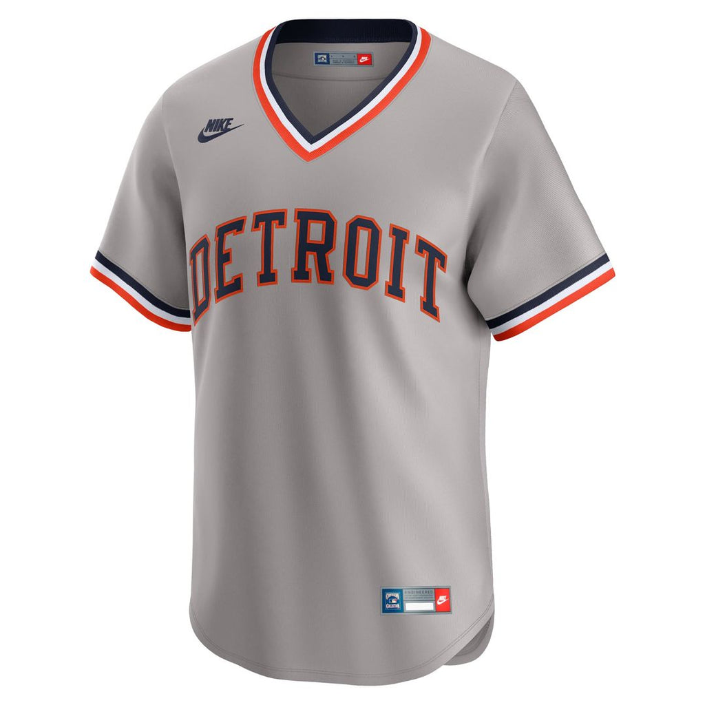 Detroit Tigers Nike Gray Cooperstown Collection Limited Jersey product image 2, provided for visual reference and product