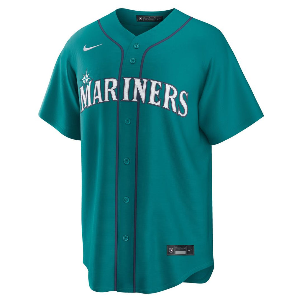 Seattle Mariners Nike Teal Alternate Replica Jersey product image 2, provided for visual reference and product detail review