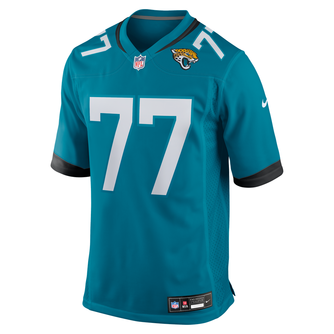 Jacksonville Jaguars Anton Harrison Nike Teal Game Jersey product image 2, provided for visual reference and product detail
