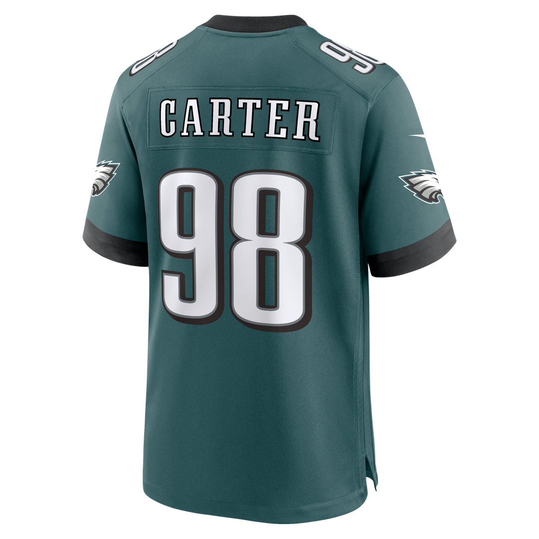Philadelphia Eagles Jalen Carter Nike Midnight Green Team Game Jersey product image 6, provided for visual reference and