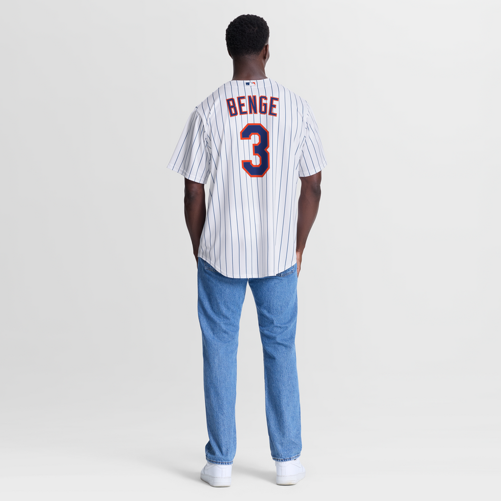 New York Mets Carson Benge Nike White Home Replica Jersey product image 5, provided for visual reference and product detail