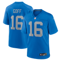 Detroit Lions Jared Goff Nike Blue Alternate Game Jersey product image 1, provided for visual reference and product detail