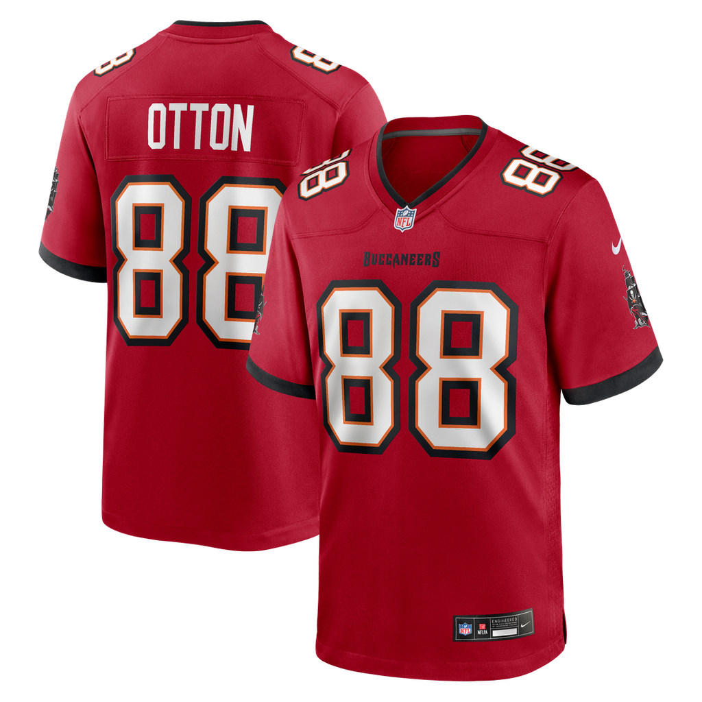 Tampa Bay Buccaneers Cade Otton Nike Red Game Player Jersey product image 1, provided for visual reference and product
