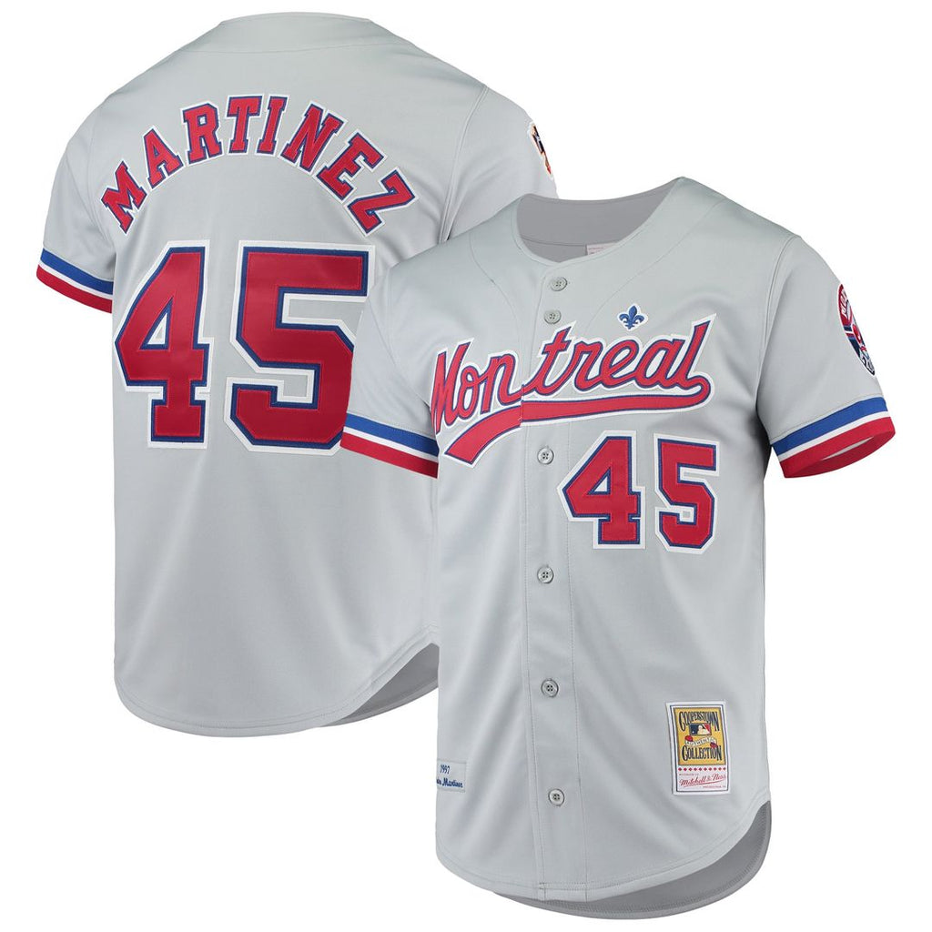 Montreal Expos Pedro Martinez Mitchell & Ness Gray Cooperstown Collection Authentic Jersey product image 1, provided for