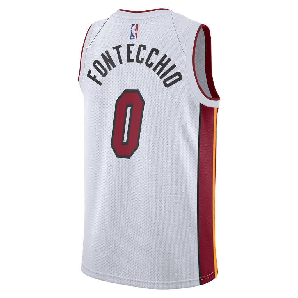 Miami Heat Nike Association Edition Swingman Jersey - White - Simone Fontecchio - Youth product image 4, provided for visual