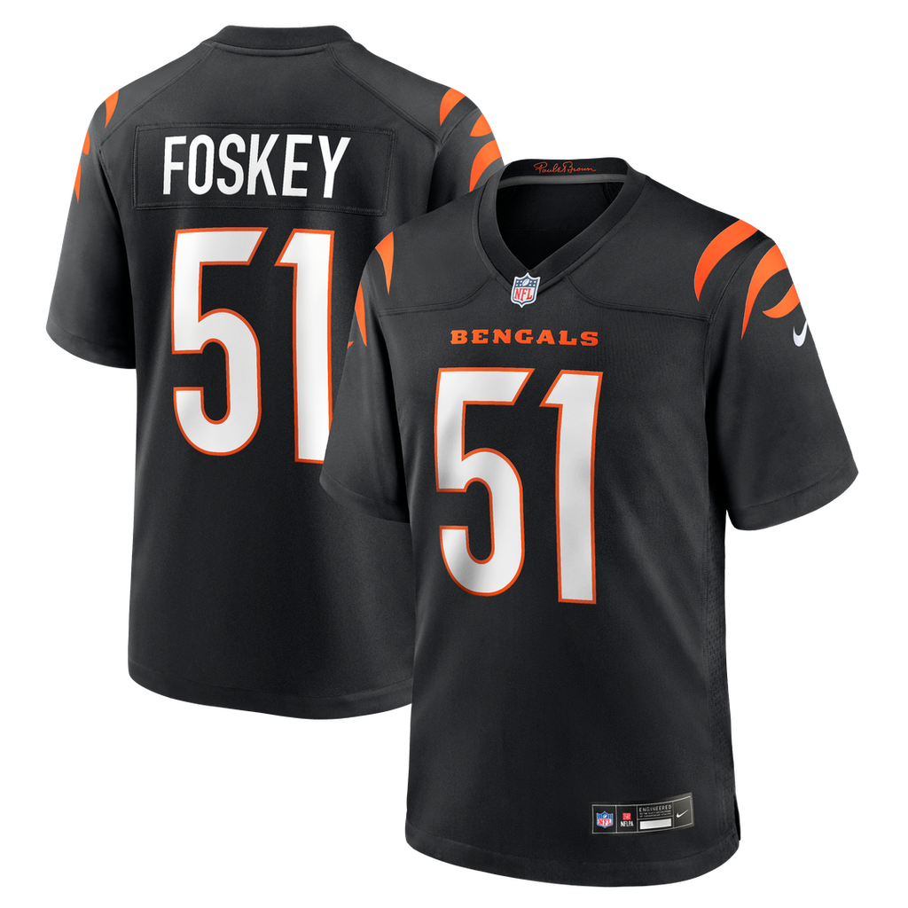 Cincinnati Bengals Isaiah Foskey Nike Black Team Game Jersey product image 1, provided for visual reference and product