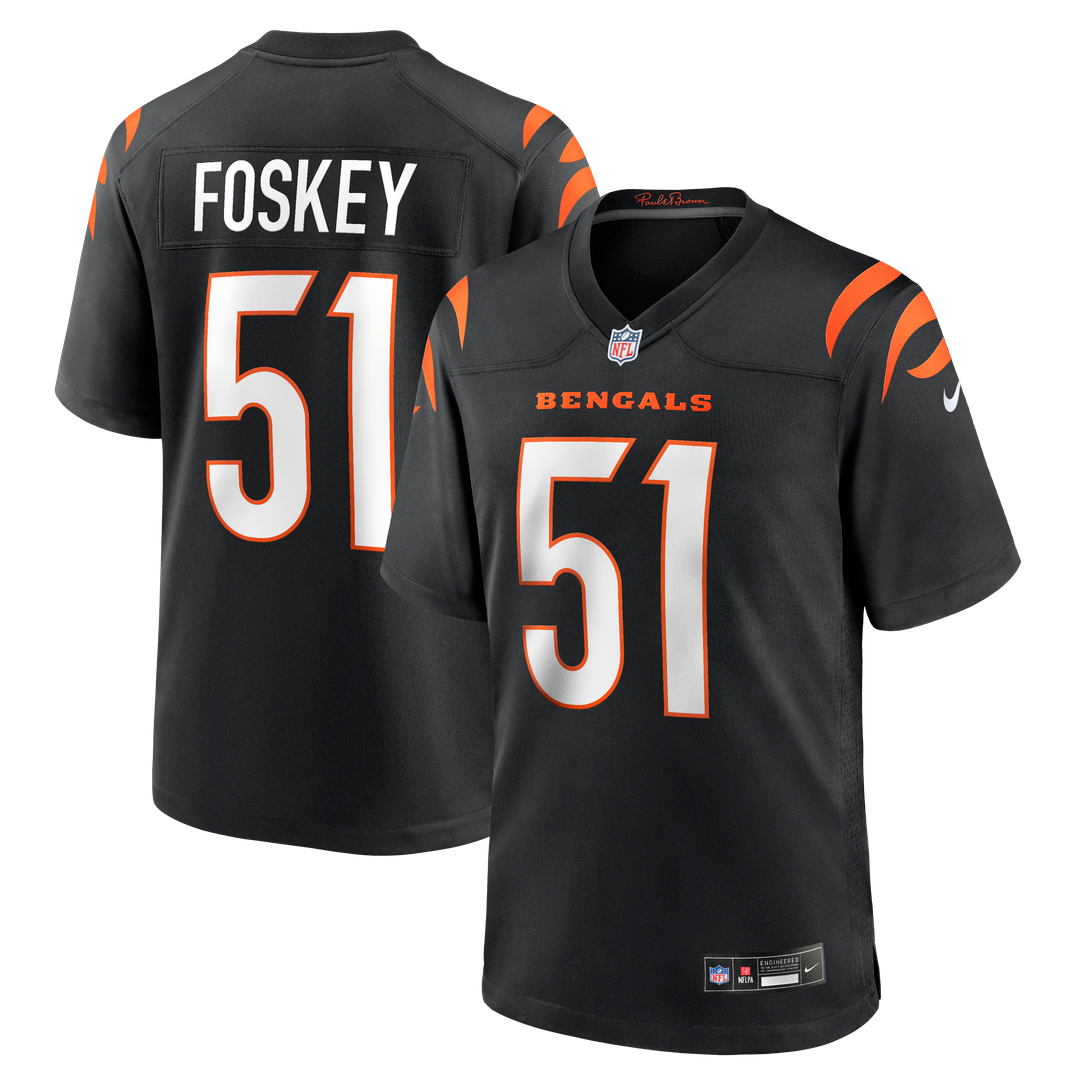 Cincinnati Bengals Isaiah Foskey Nike Black Team Game Jersey product image 1, provided for visual reference and product