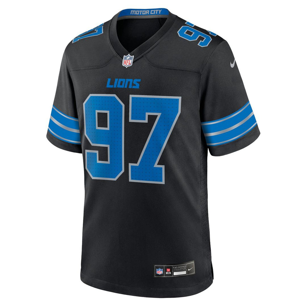 Detroit Lions Aidan Hutchinson Nike Black 2nd Alternate Game Jersey product image 8, provided for visual reference and