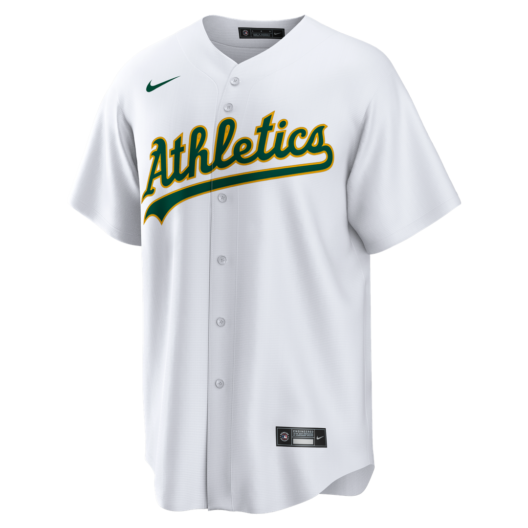 Athletics Nike White Home Big & Tall Replica Jersey product image 2, provided for visual reference and product detail review