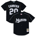 Florida Marlins Miguel Cabrera Mitchell & Ness Black 2003 Cooperstown Mesh Batting Practice Button-Up Jersey product image