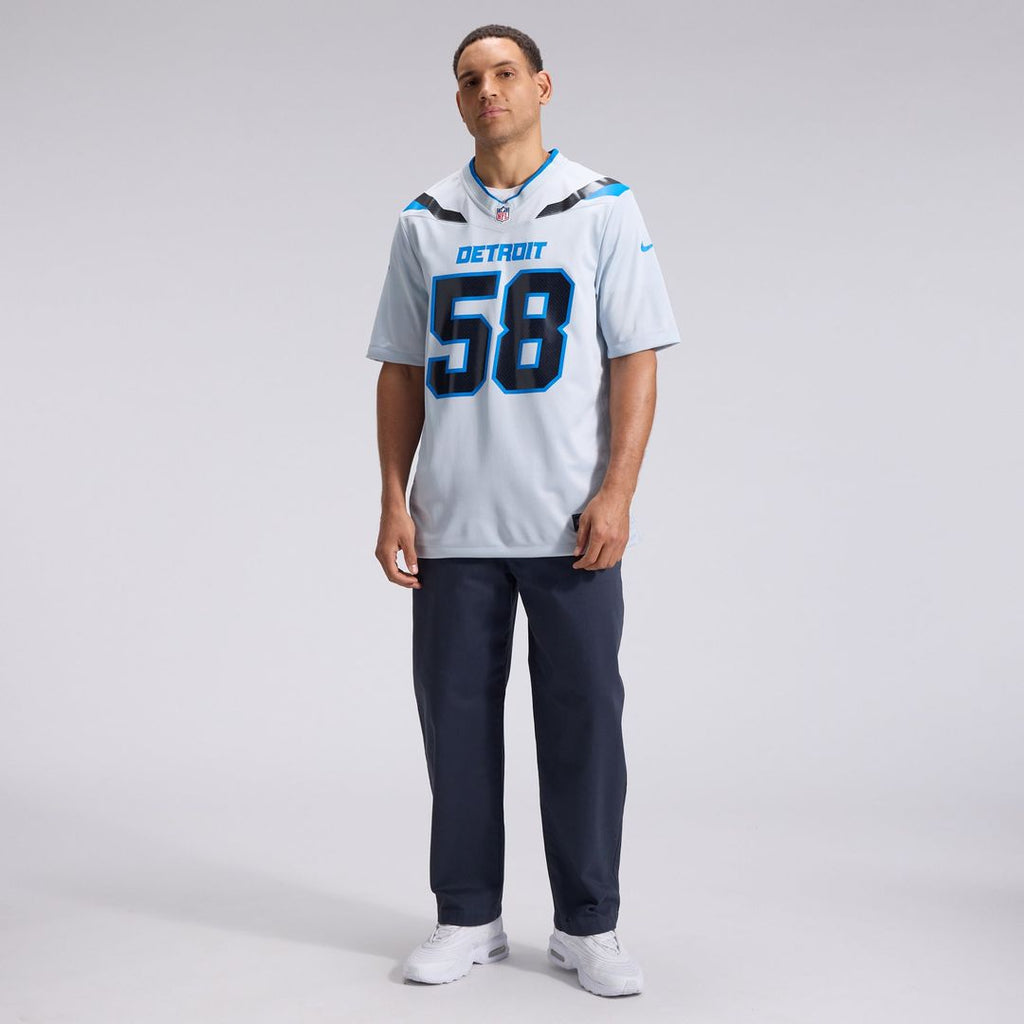 Detroit Lions Penei Sewell Nike Silver 2026 Rivalries Collection Game Jersey product image 4, provided for visual reference