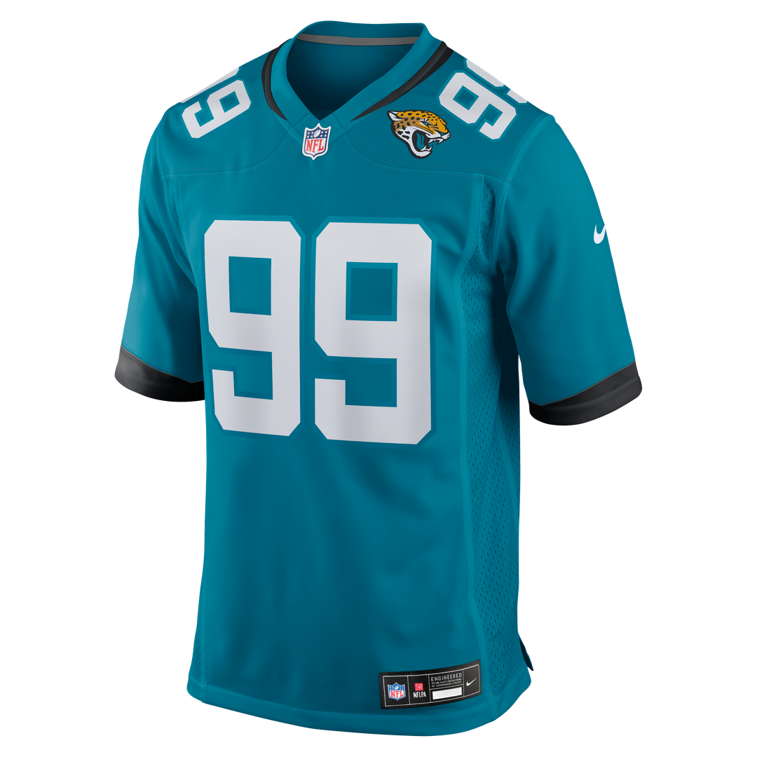 Jacksonville Jaguars Austin Johnson Nike Teal Team Game Jersey product image 2, provided for visual reference and product
