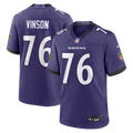 Baltimore Ravens Carson Vinson Nike Purple Team Game Jersey product image 1, provided for visual reference and product