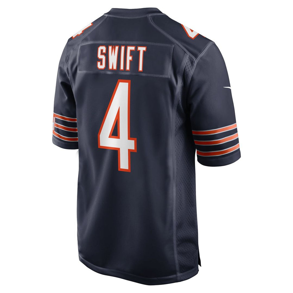 Chicago Bears D'Andre Swift Nike Navy Game Jersey product image 3, provided for visual reference and product detail review