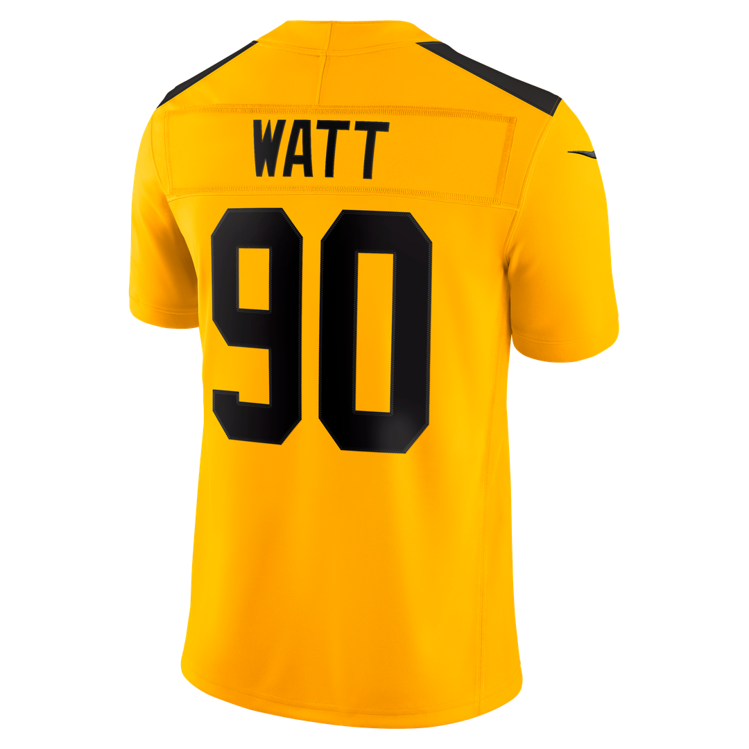 Pittsburgh Steelers T.J. Watt Nike Gold Alternate Vapor F.U.S.E. Stitched Limited Jersey product image 6, provided for
