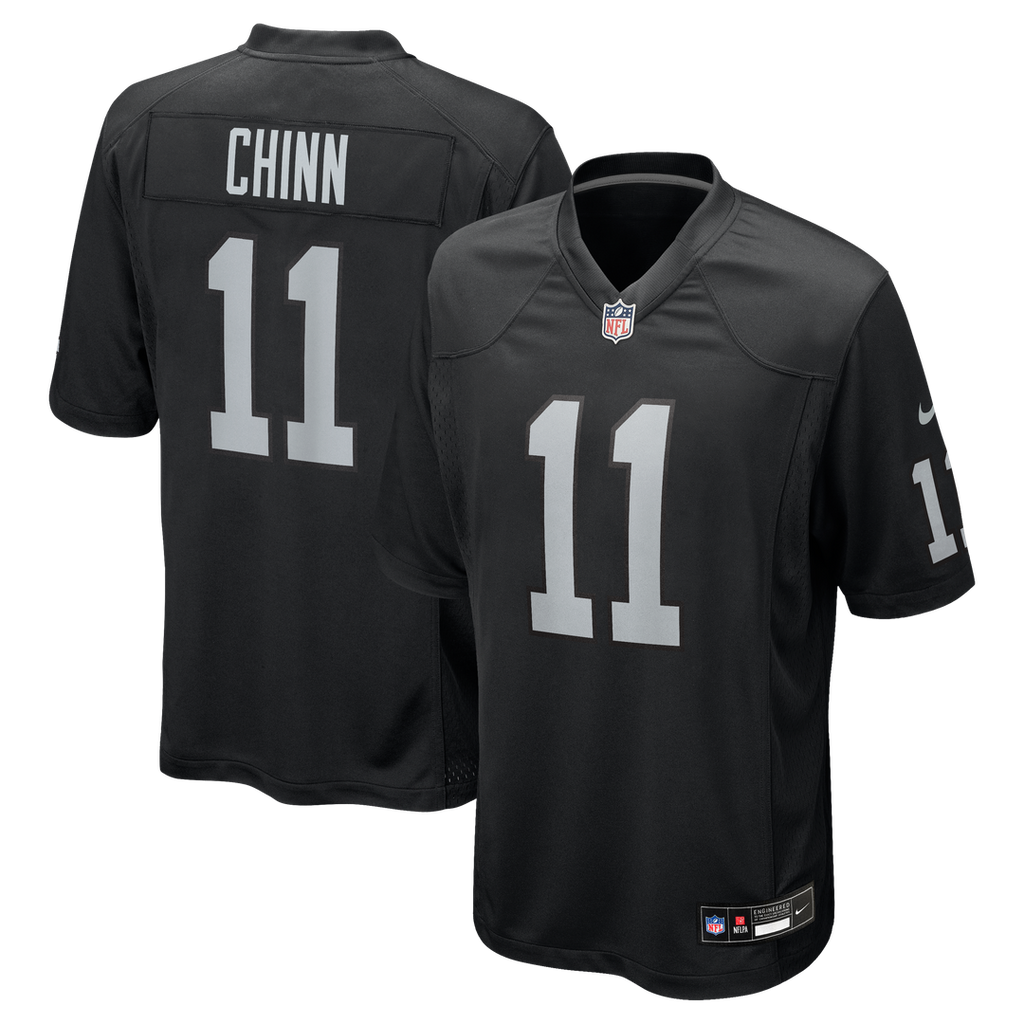 Las Vegas Raiders Jeremy Chinn Nike Black Team Game Jersey product image 1, provided for visual reference and product detail