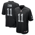 Las Vegas Raiders Jeremy Chinn Nike Black Team Game Jersey product image 1, provided for visual reference and product detail