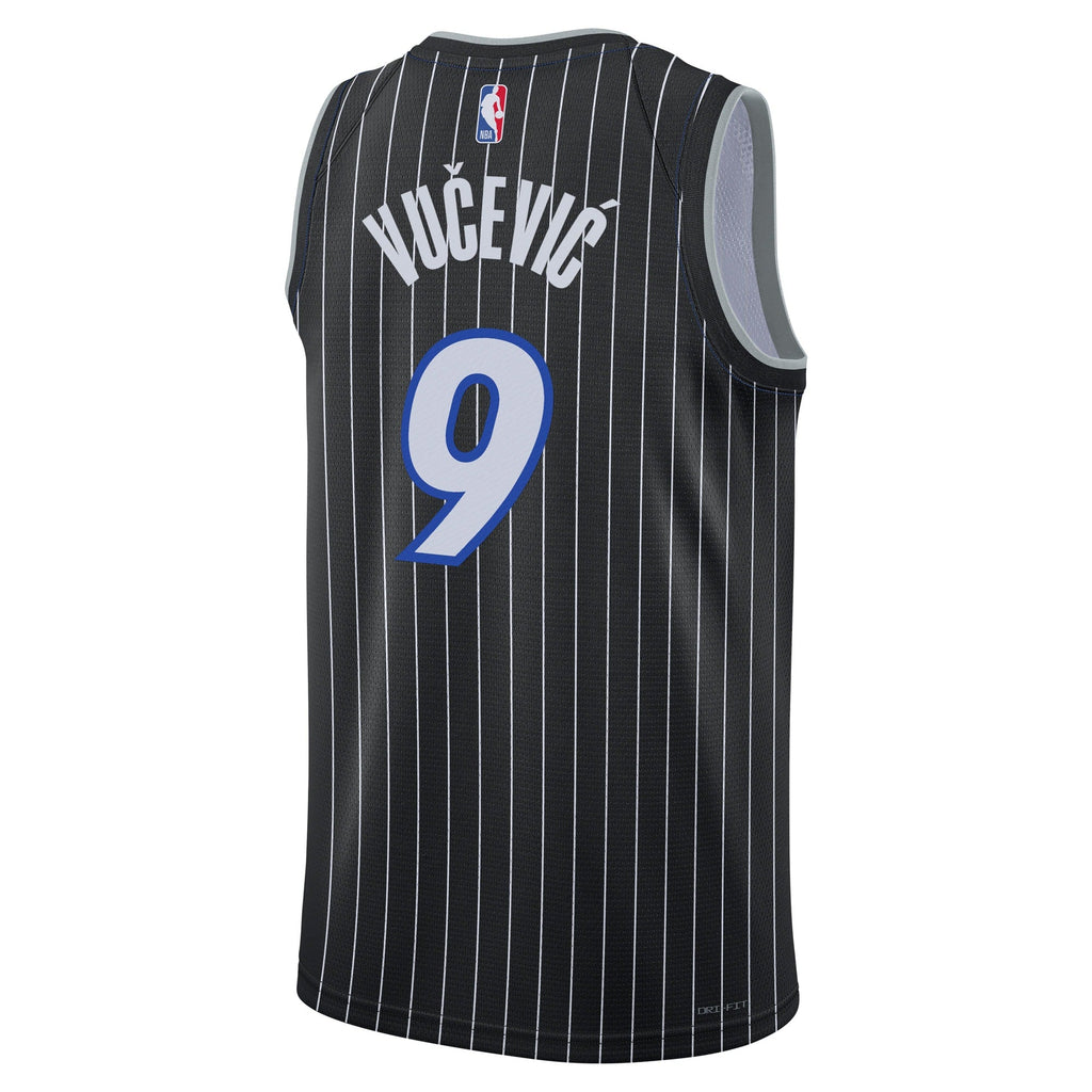 Orlando Magic Jordan Brand Statement Edition Jersey - Black - Nikola Vučević - Unisex product image 4, provided for visual