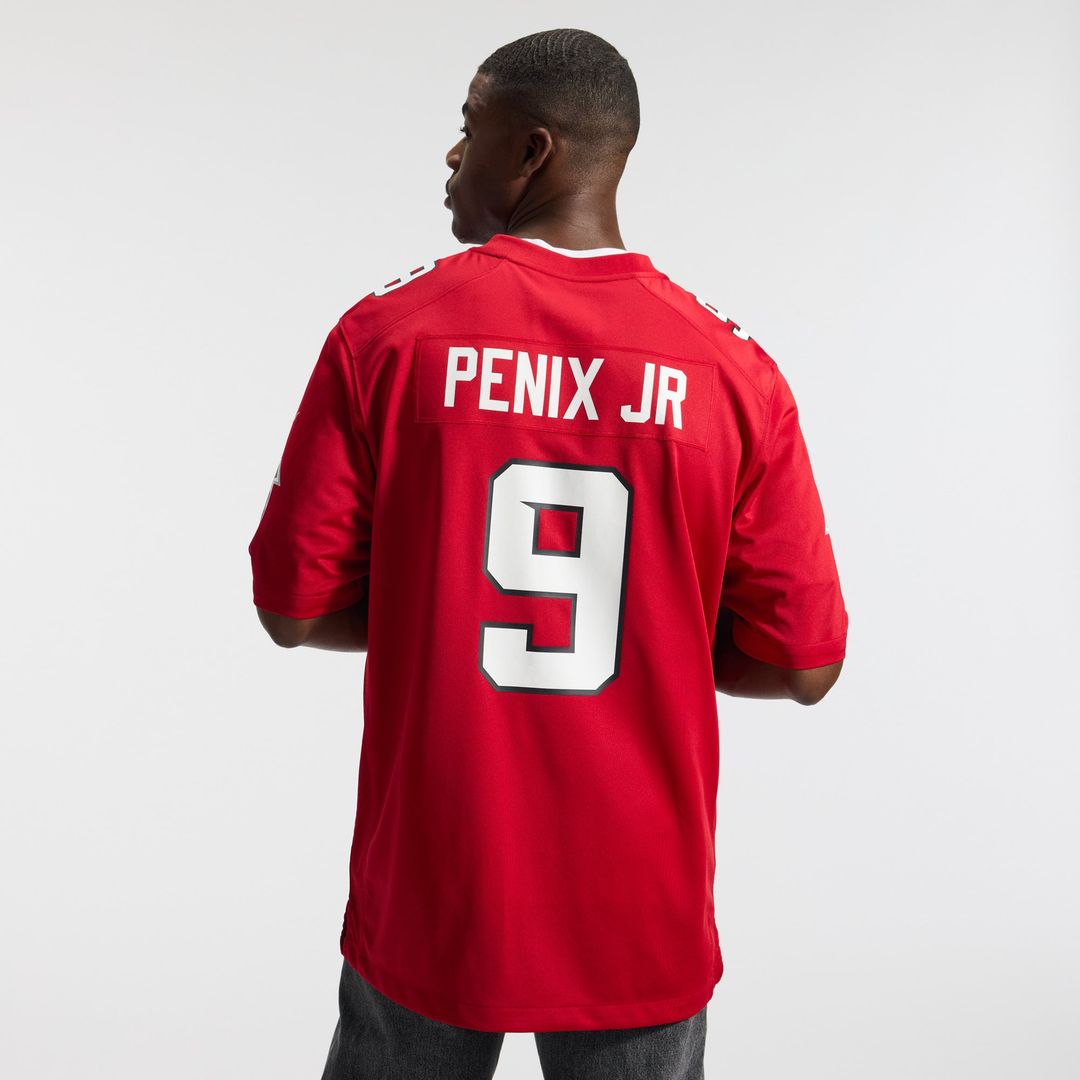 Atlanta Falcons Michael Penix Jr. Nike Red Game Jersey product image 3, provided for visual reference and product detail