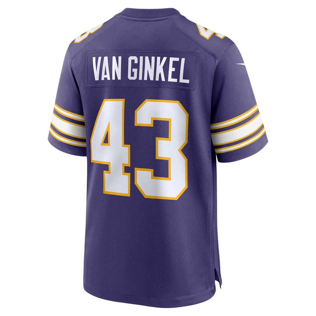 Minnesota Vikings Andrew Van Ginkel Nike Purple Alternate Game Jersey product image 3, provided for visual reference and