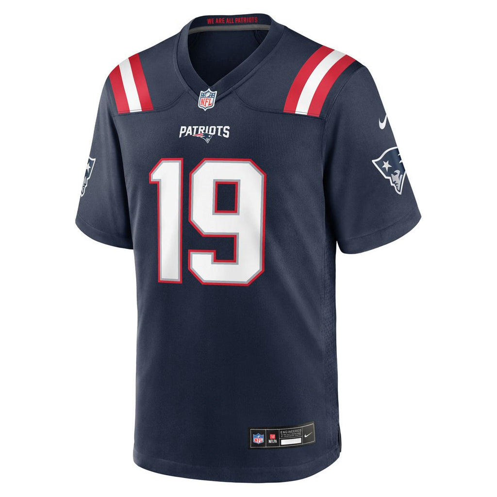 New England Patriots Kobee Minor Nike Navy Team Game Jersey product image 4, provided for visual reference and product