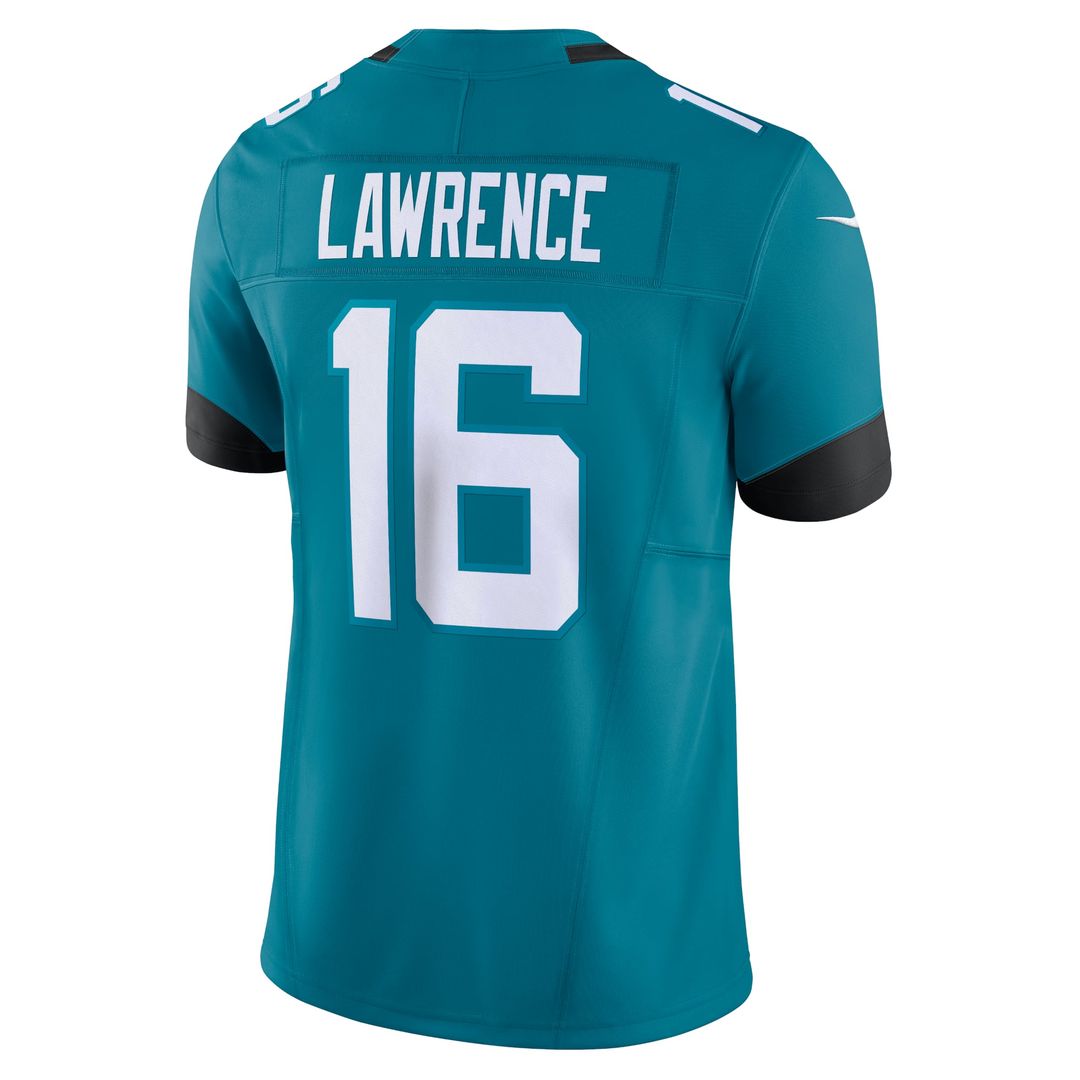 Jacksonville Jaguars Trevor Lawrence Nike Teal Vapor F.U.S.E. Limited Jersey product image 3, provided for visual reference