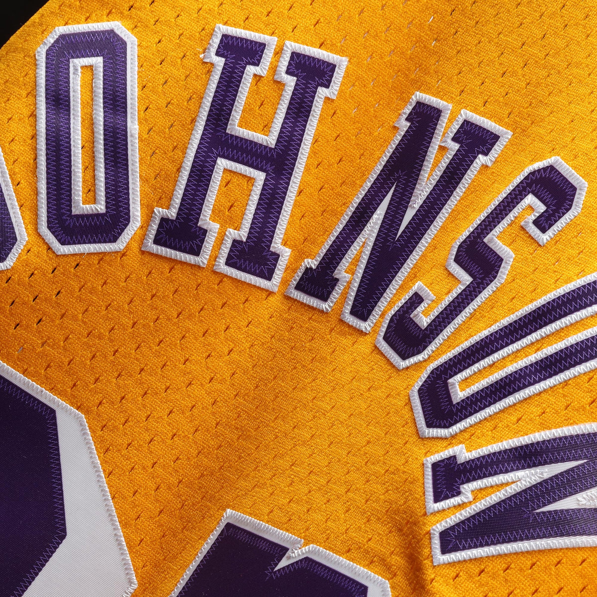Mitchell & Ness Magic Johnson Gold Los Angeles Lakers 1984-85 Hardwood Classics Swingman Jersey product image 7, provided