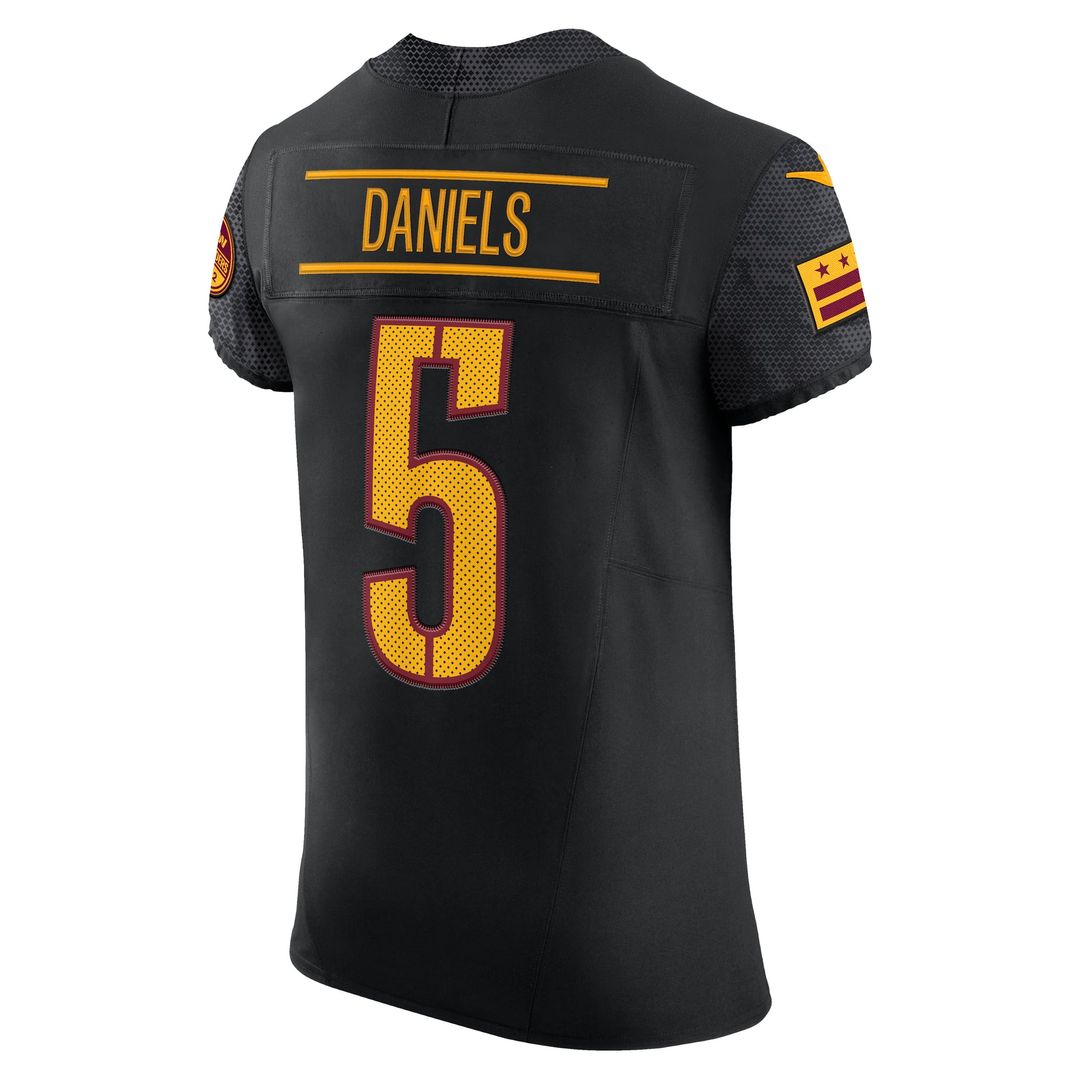 Washington Commanders Jayden Daniels Nike Black Alternate Vapor F.U.S.E. Elite Jersey product image 6, provided for visual