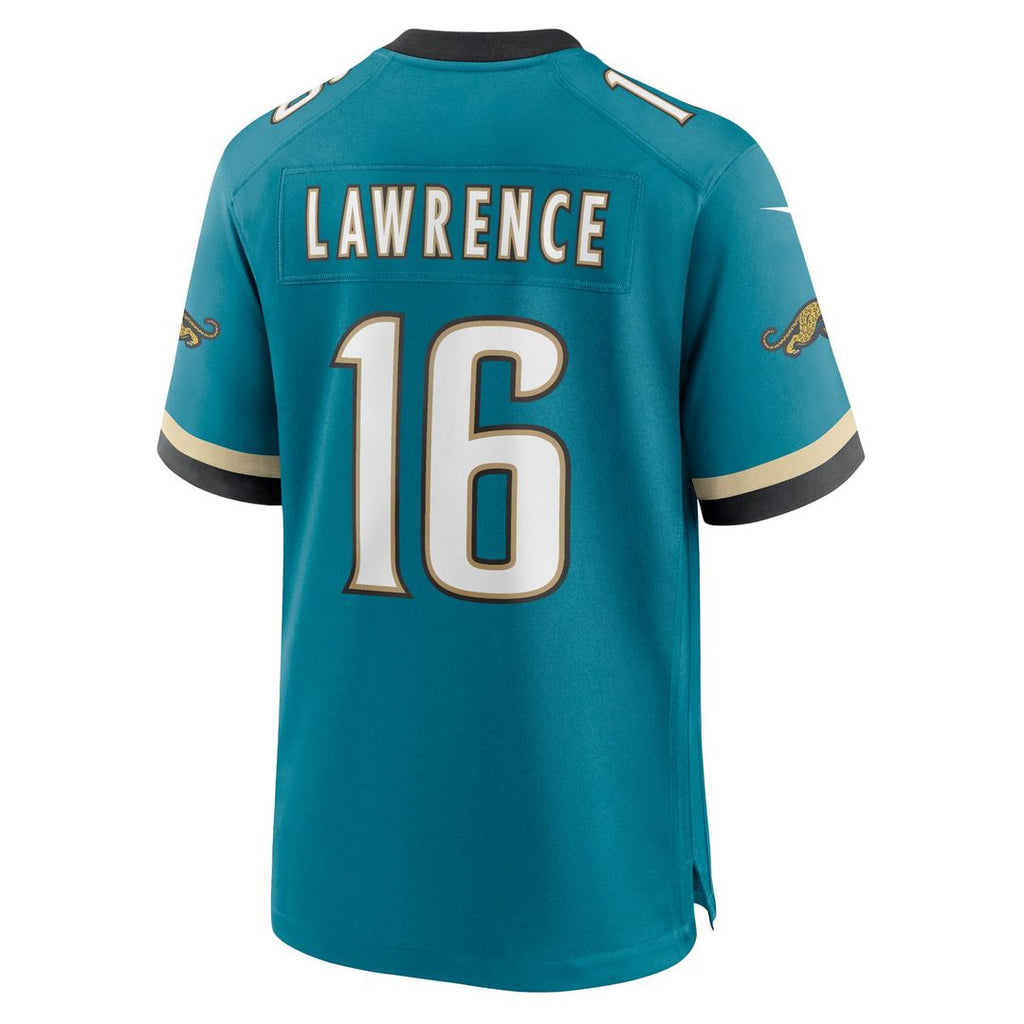 Jacksonville Jaguars Trevor Lawrence Nike Teal Prowler Throwback Player Game Jersey product image 3, provided for visual