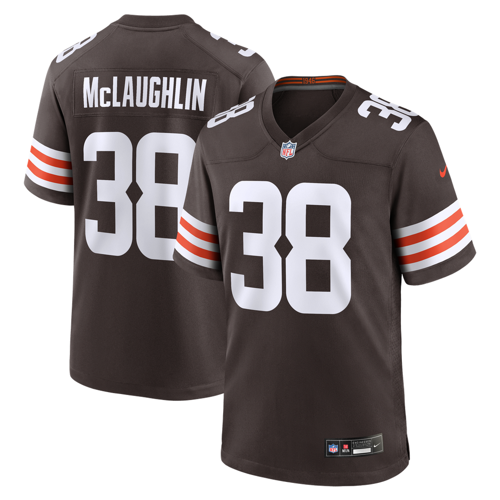 Cleveland Browns Jaleel McLaughlin Nike Brown Team Game Jersey product image 1, provided for visual reference and product