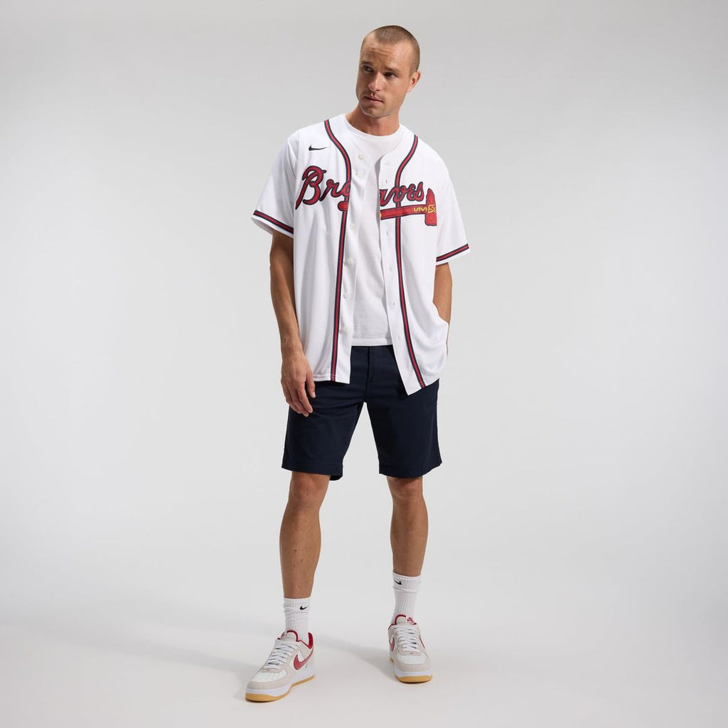 Atlanta Braves Nike White Home Replica Team Jersey product image 3, provided for visual reference and product detail review