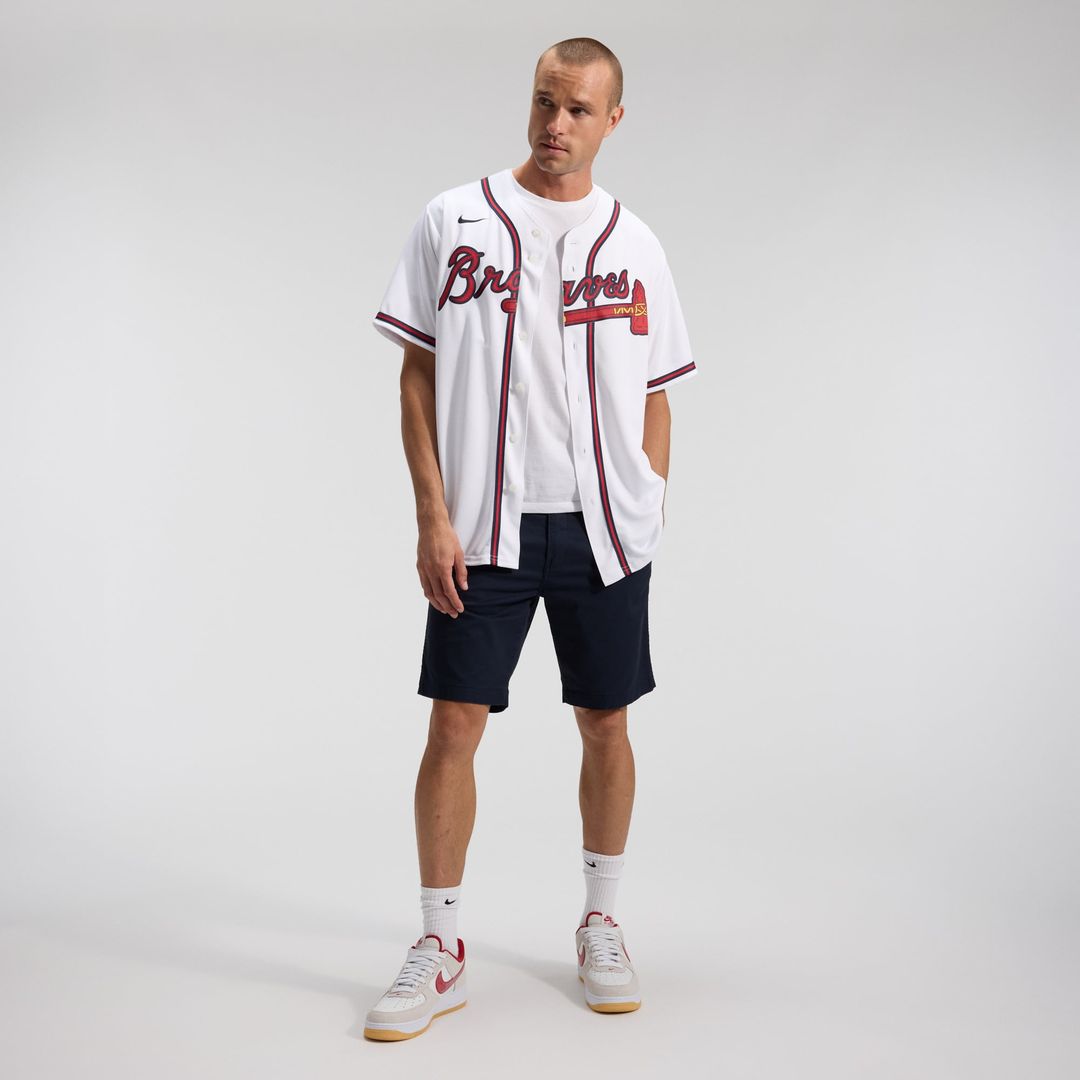 Atlanta Braves Nike White Home Replica Team Jersey product image 3, provided for visual reference and product detail review