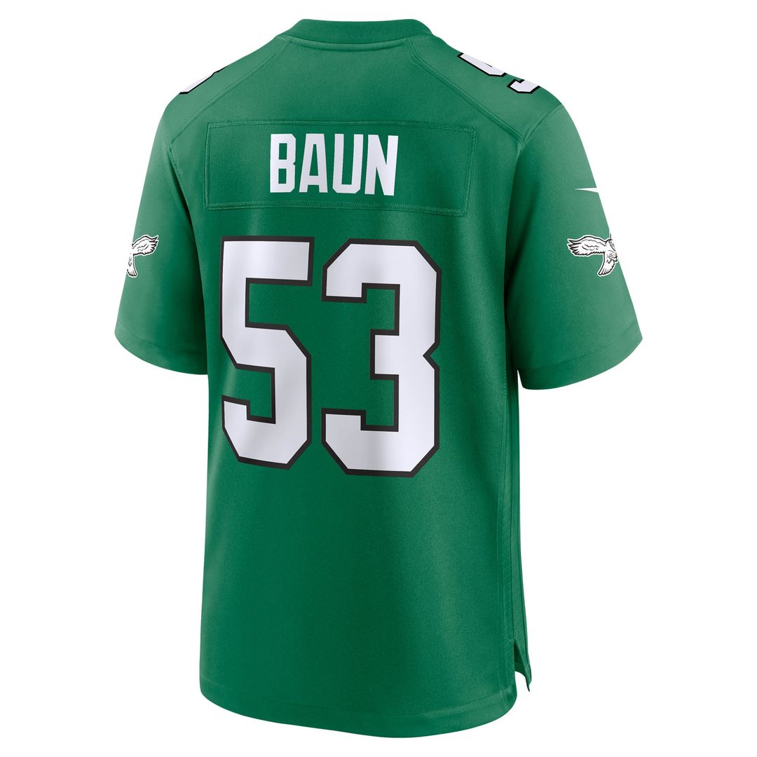 Philadelphia Eagles Zack Baun Nike Kelly Green Alternate Game Jersey product image 3, provided for visual reference and