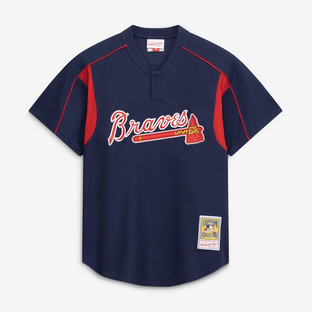 Atlanta Braves Chipper Jones Mitchell & Ness Navy Authentic Batting Practice Jersey product image 2, provided for visual