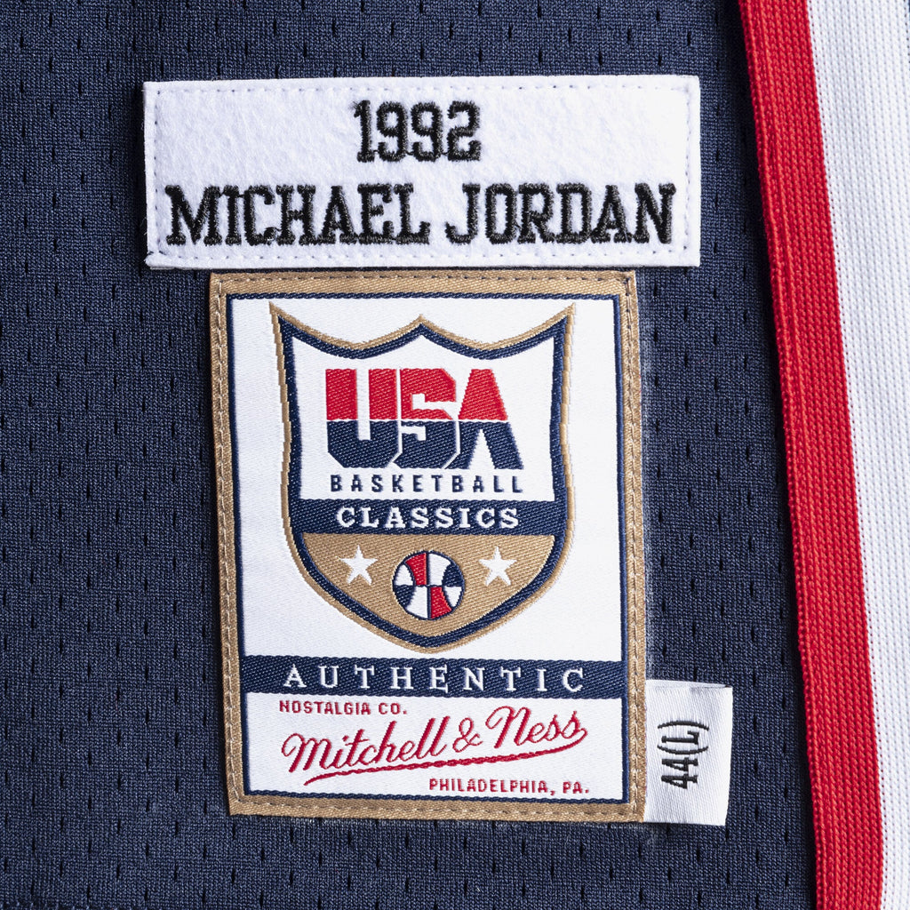 USA Basketball Mitchell & Ness Authentic Jersey Michael Jordan 1992 Navy product image 4, provided for visual reference and