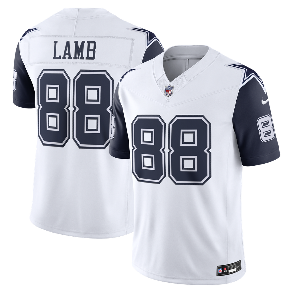 Dallas Cowboys CeeDee Lamb Nike White Alternate Vapor F.U.S.E. Stitched Limited Jersey product image 4, provided for visual
