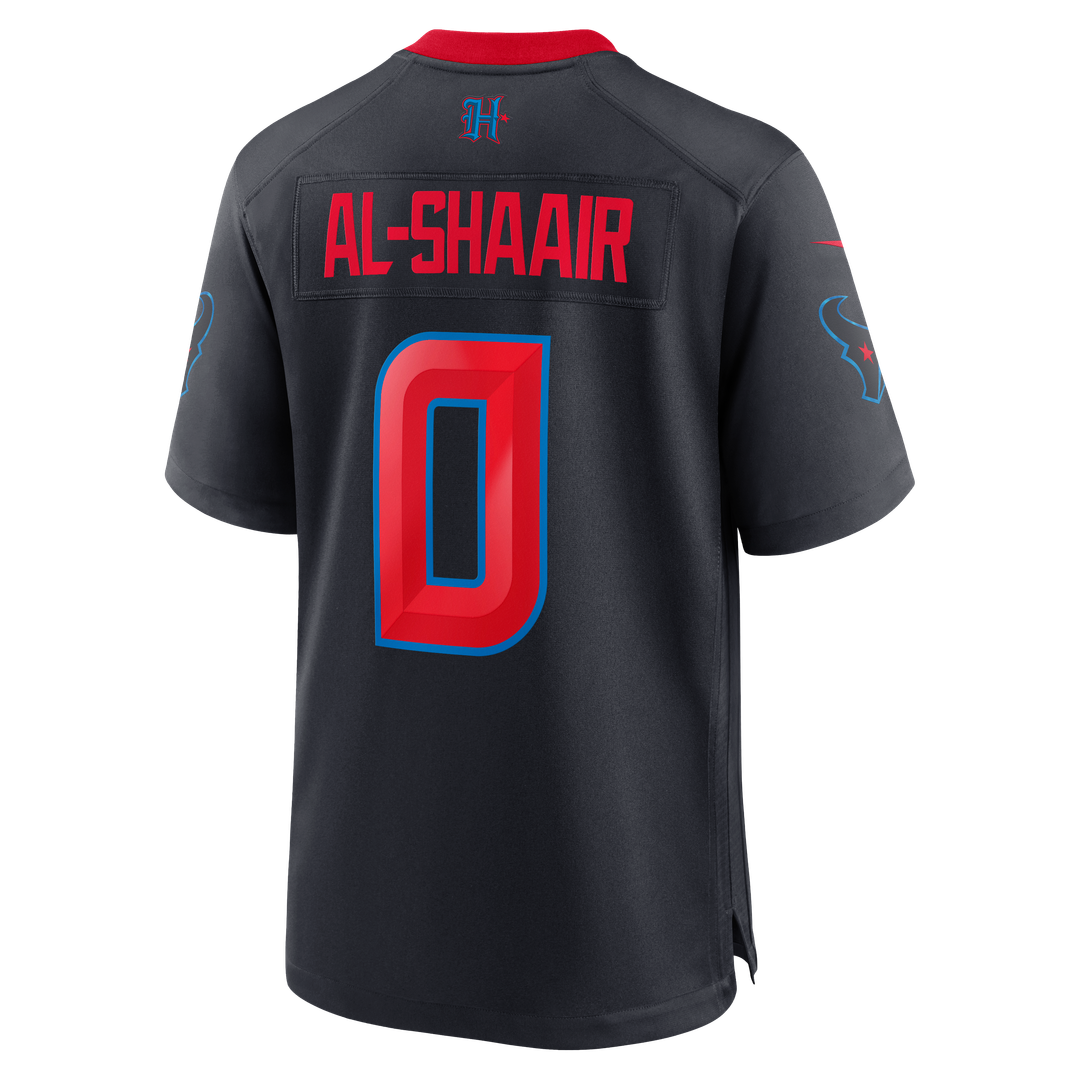 Houston Texans Azeez Al-Shaair Nike Navy Alternate Game Jersey product image 3, provided for visual reference and product