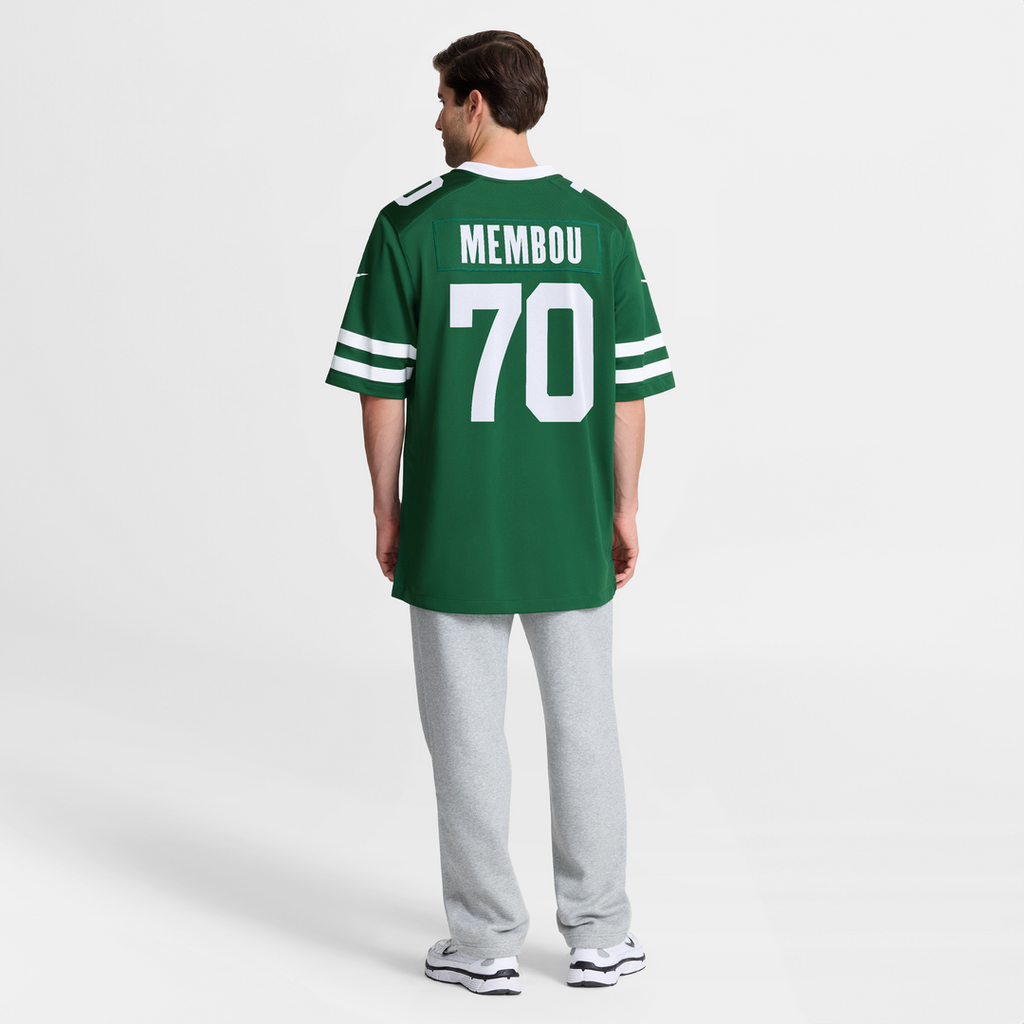 New York Jets Armand Membou Nike Green Team Game Jersey product image 8, provided for visual reference and product detail