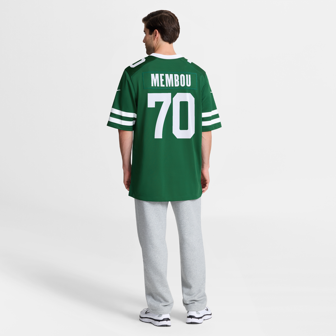 New York Jets Armand Membou Nike Green Team Game Jersey product image 8, provided for visual reference and product detail