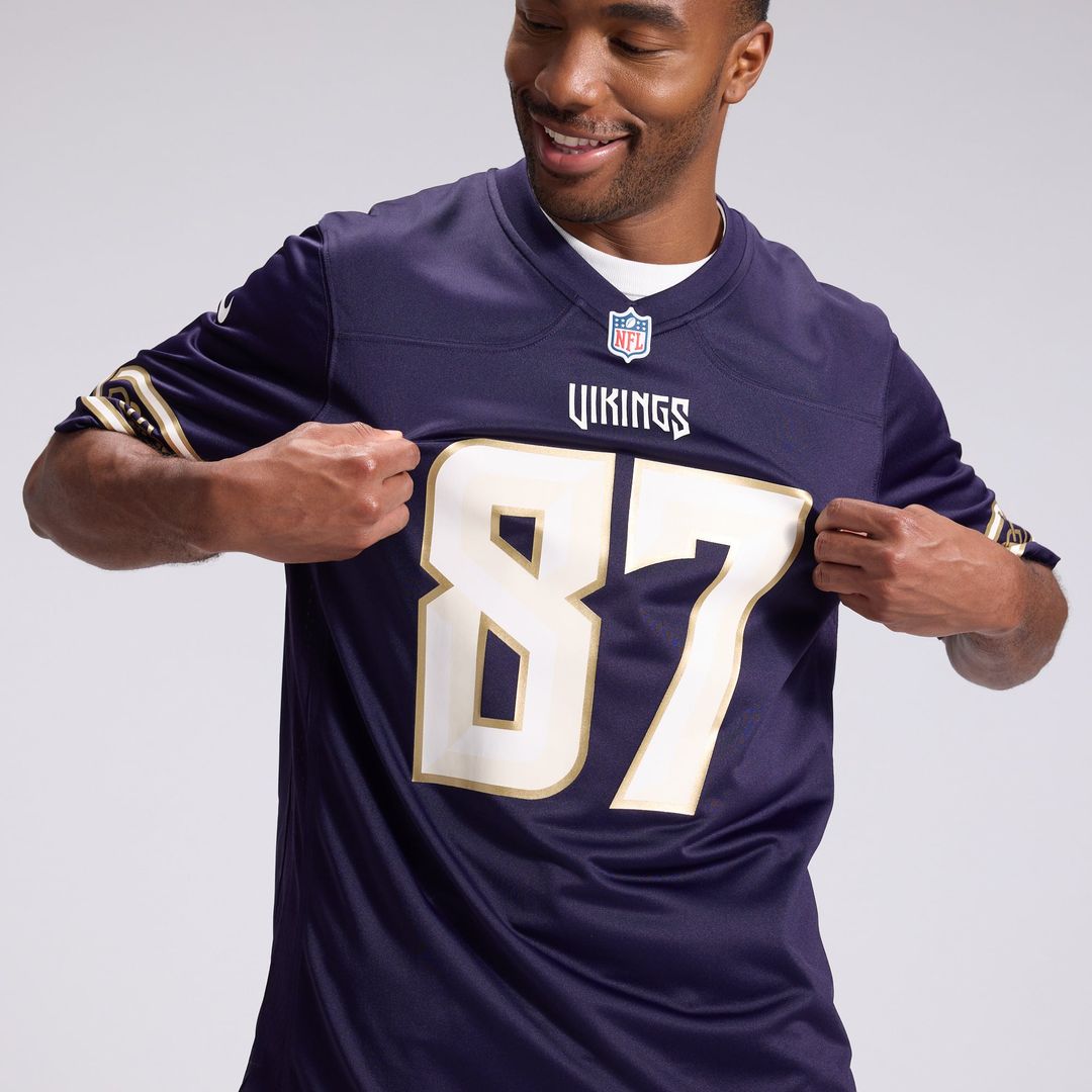 Minnesota Vikings T.J. Hockenson Nike Purple 2026 Rivalries Collection Game Jersey product image 9, provided for visual