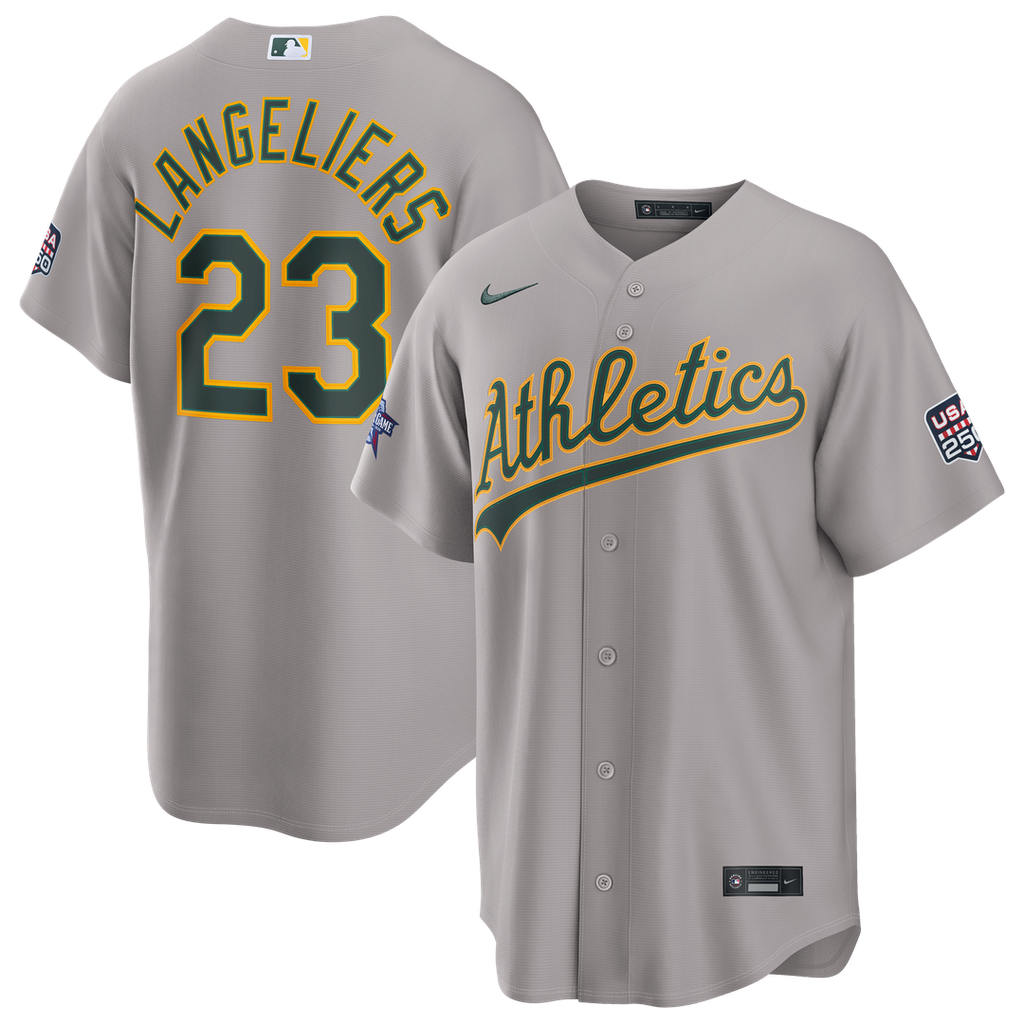 2026 All-Star Game Athletics Shea Langeliers Nike Gray Replica Jersey product image 1, provided for visual reference and