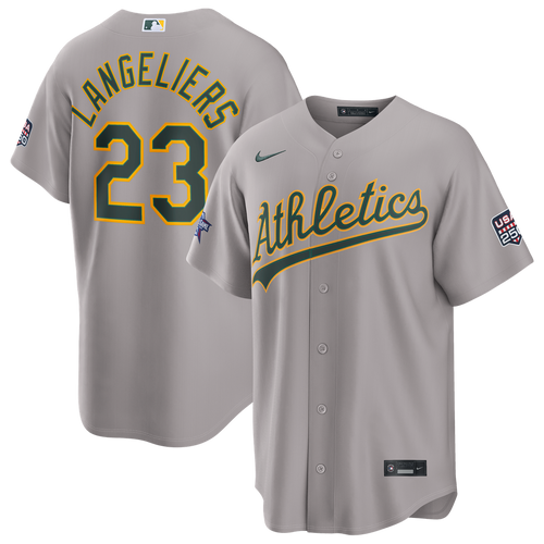 2026 All-Star Game Athletics Shea Langeliers Nike Gray Replica Jersey product image 1, provided for visual reference and