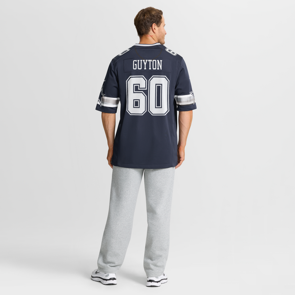 Dallas Cowboys Tyler Guyton Nike Navy Player Game Jersey product image 8, provided for visual reference and product detail