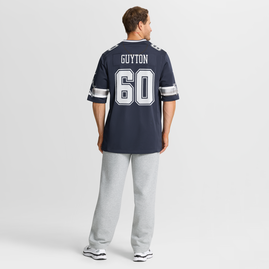 Dallas Cowboys Tyler Guyton Nike Navy Player Game Jersey product image 8, provided for visual reference and product detail