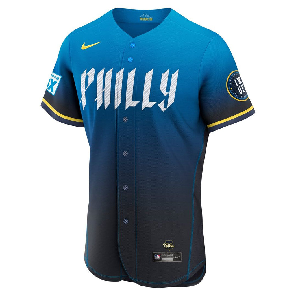 Philadelphia Phillies Nike Navy City Connect Authentic Sponsor Patch Jersey product image 2, provided for visual reference