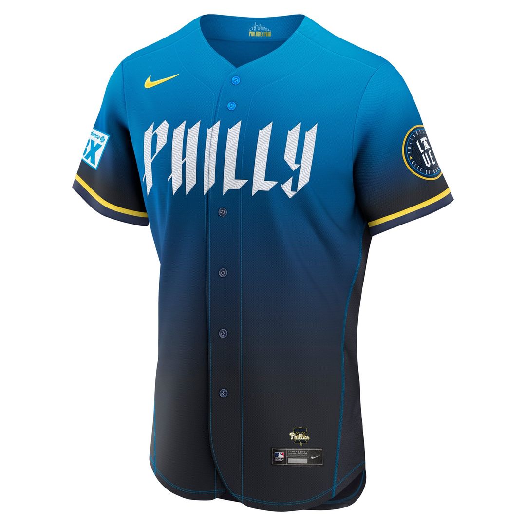 Philadelphia Phillies Nike Navy City Connect Authentic Sponsor Patch Jersey product image 2, provided for visual reference