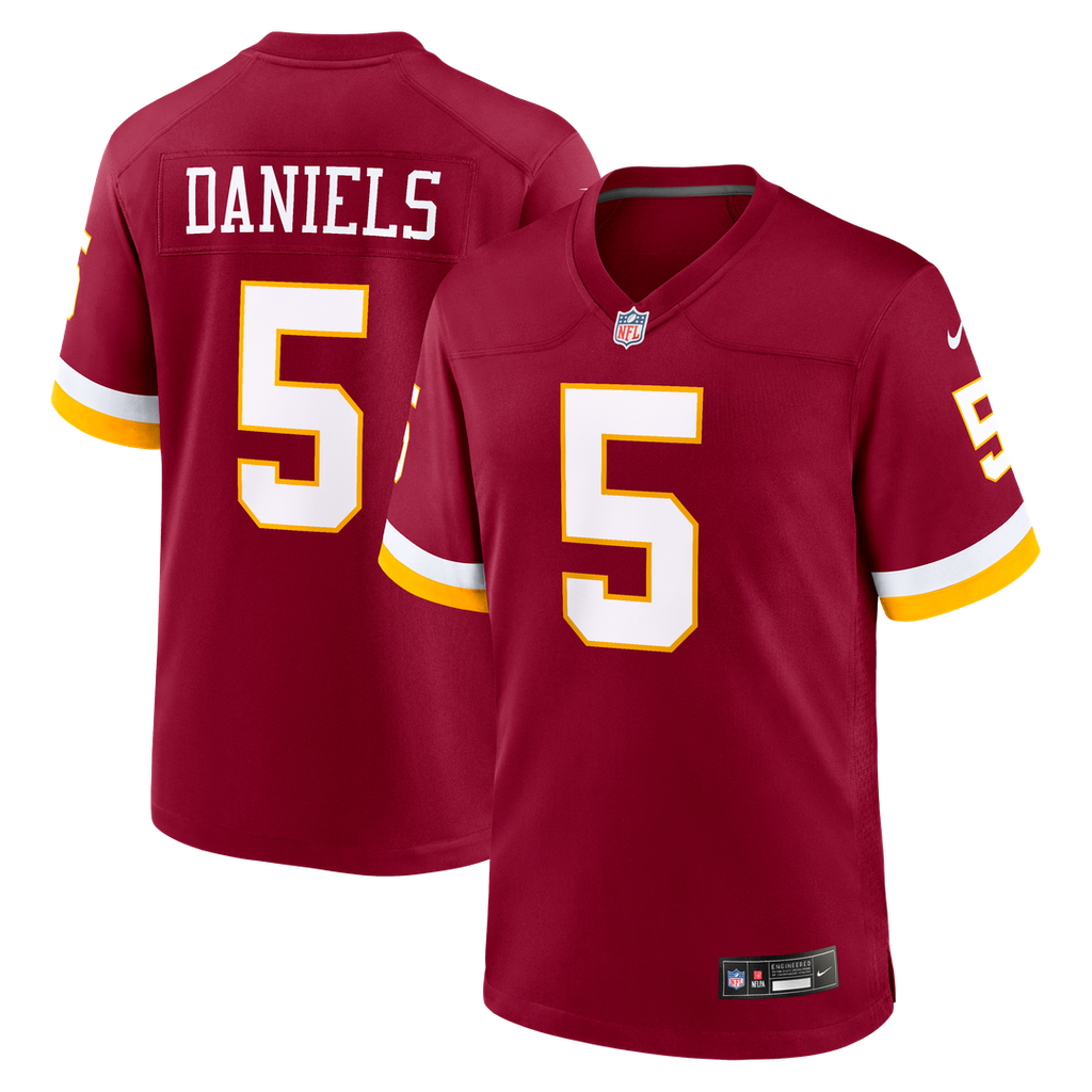 Hail Raiser Washington Commanders Jayden Daniels Nike Black Alternate Game Jersey product image 27, provided for visual