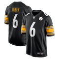 Pittsburgh Steelers Patrick Queen Nike Black Game Jersey product image 1, provided for visual reference and product detail