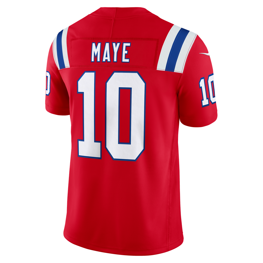 New England Patriots Drake Maye Nike White Vapor F.U.S.E. Stitched Limited Jersey product image 9, provided for visual